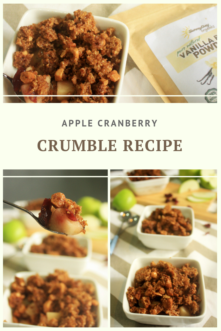 Paleo Apple Cranberry Crumble Recipe by Summer Day Naturals