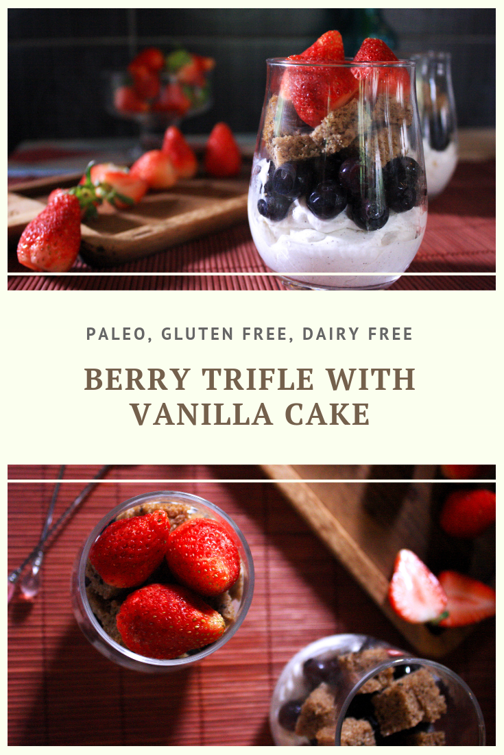 Paleo Berry Trifle with Vanilla Cake Recipe by Summer Day Naturals