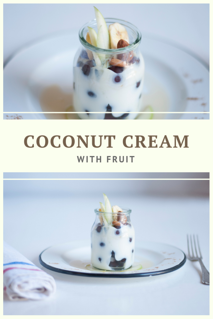 Raw, Vegan, Paleo Coconut Cream With Fruit by Summer Day Naturals