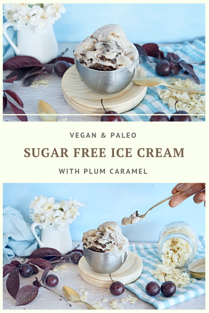 Vegan & Paleo Ice Cream with Plum Caramel Recipe by Summer Day Naturals