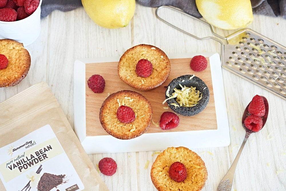 Paleo & Gluten Free Lemon-Raspberry Cakes