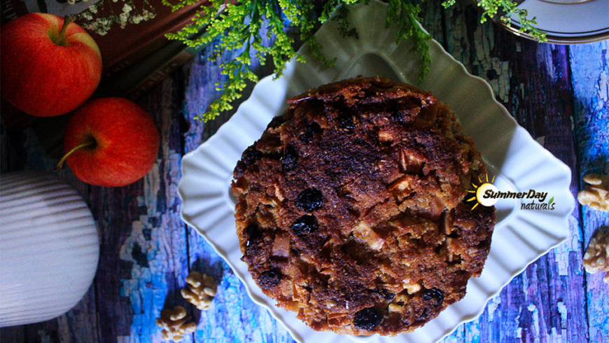 Apple, Raisin and Walnut Cider Cake