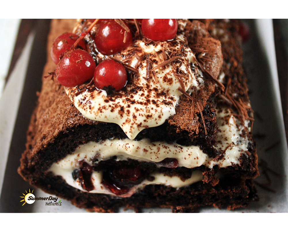 Paleo Chocolate Cranberry Meringue Roulade Recipe