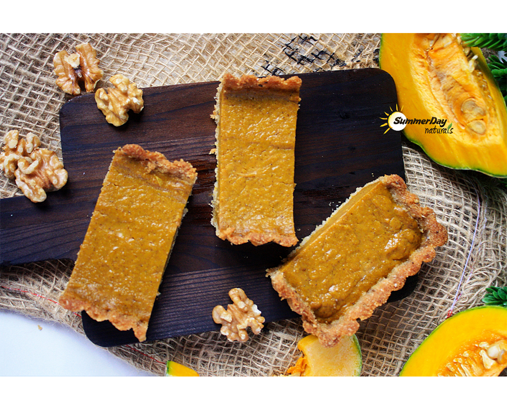 Paleo Cinnamon Pumpkin Pie with Walnut Crust Recipe