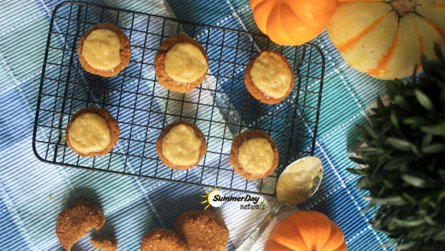 Pumpkin Spice Cookies with Vanilla Cinnamon Icing