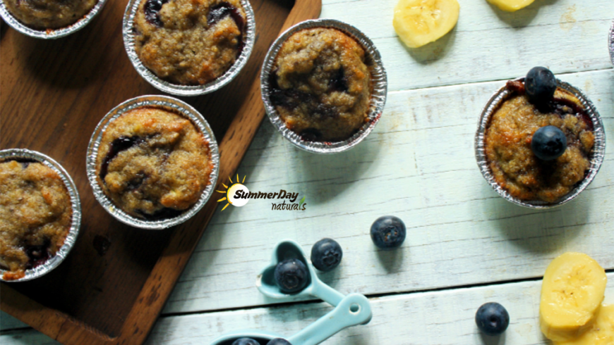 Banana & Blueberry Muffins