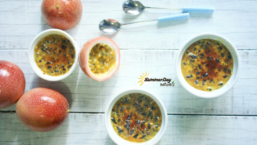 Passion Fruit Coconut Crème Brûlée