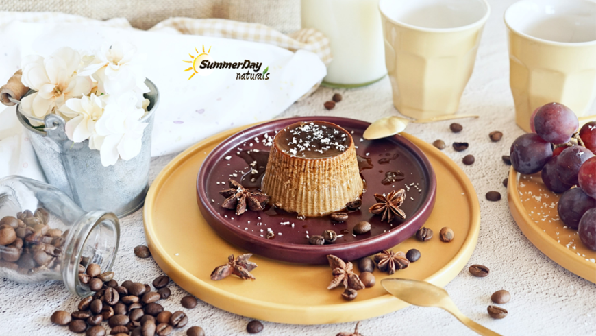 Coffee Pudding With Coconut Caramel