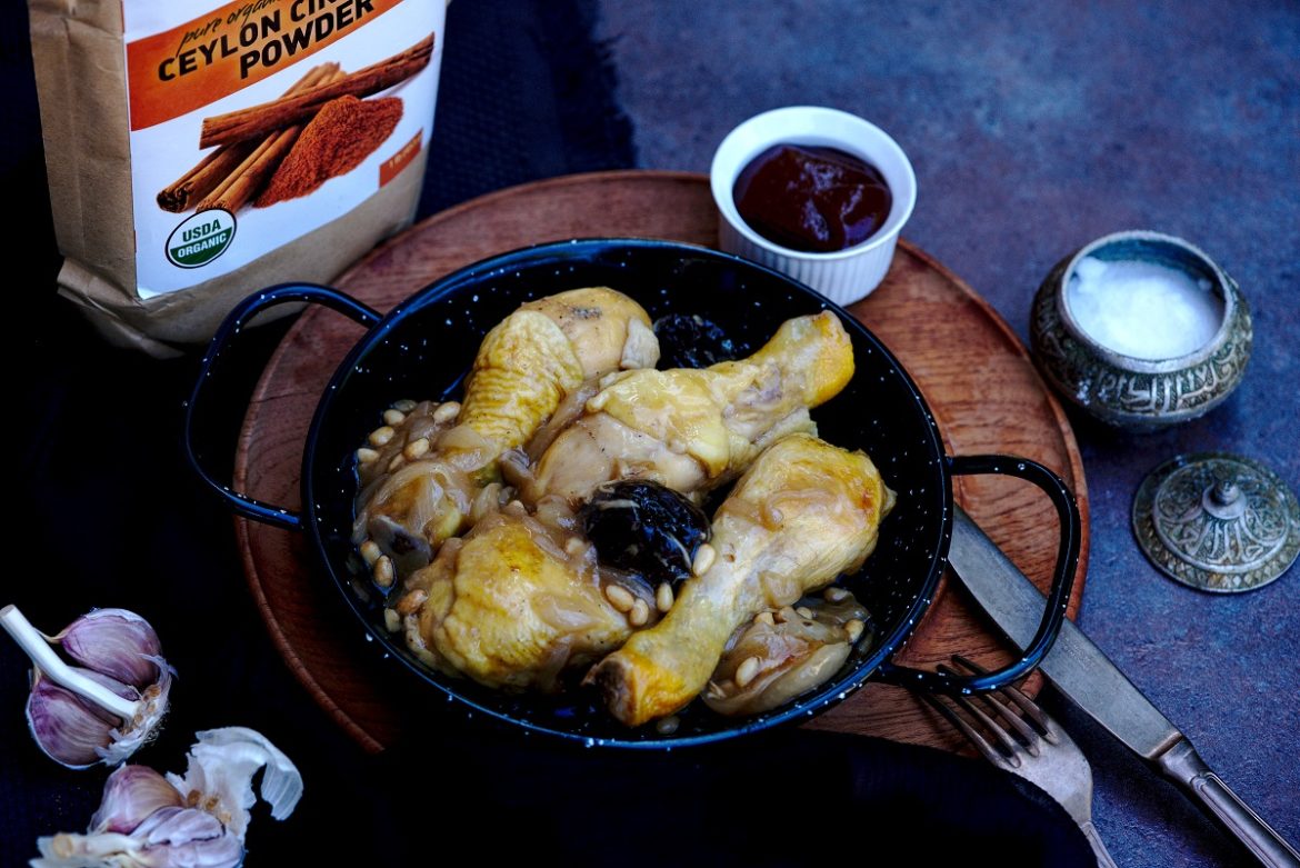 Cinnamon Chicken Legs with Prunes Summer Day Naturals Raw Natural